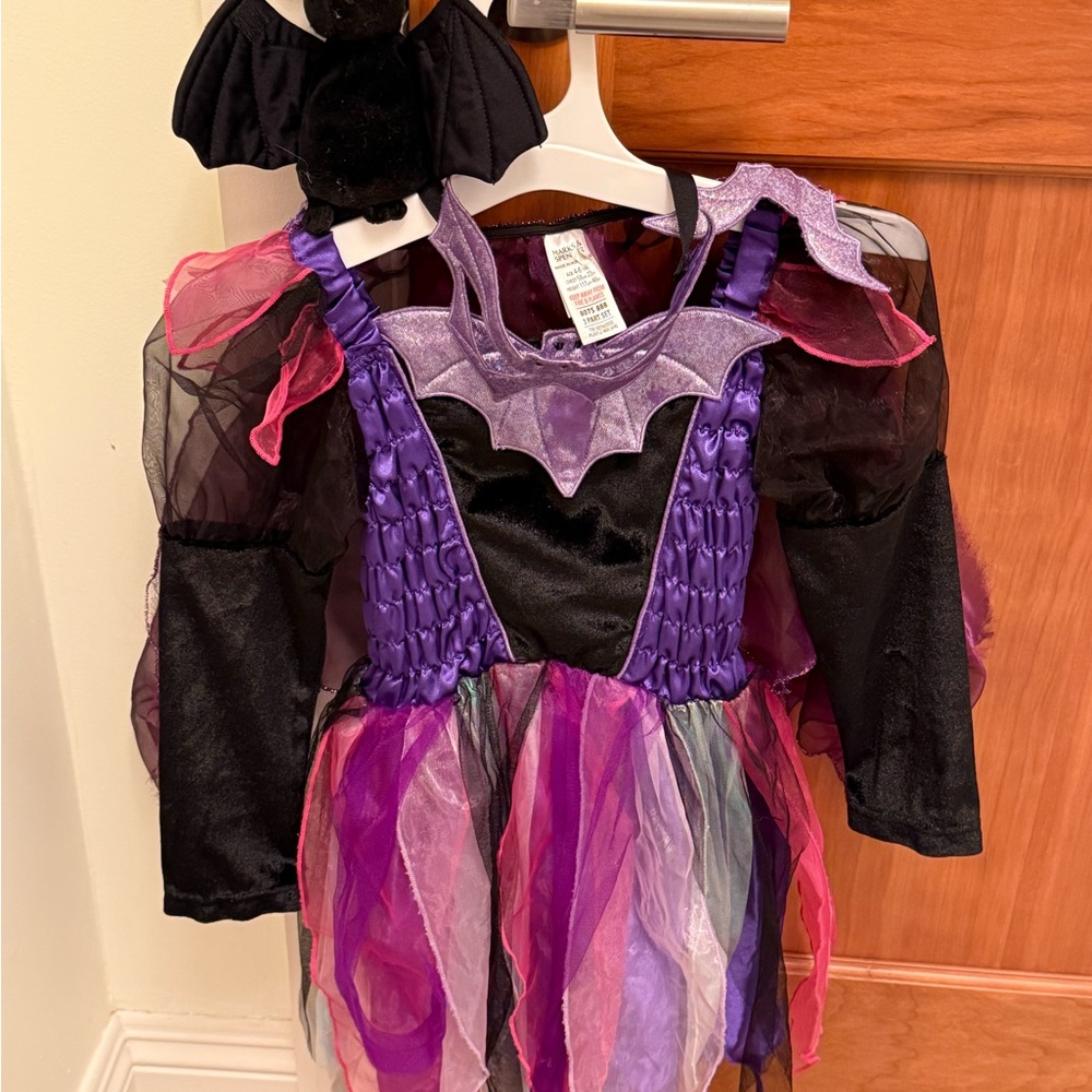 Purple and Black Bat Costume for Kids